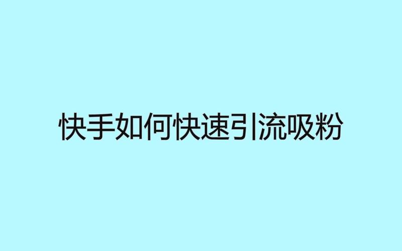快手粉丝增长新姿势:电脑版刷粉教程大放送